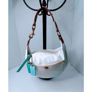 Coach Hampton Ivory Sateen Shoulder Bag